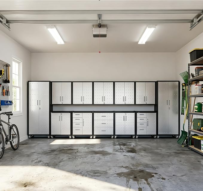 12-Piece Heavy Duty Steel Garage Cabinet System | All-in-One Modular Garage - Image 8
