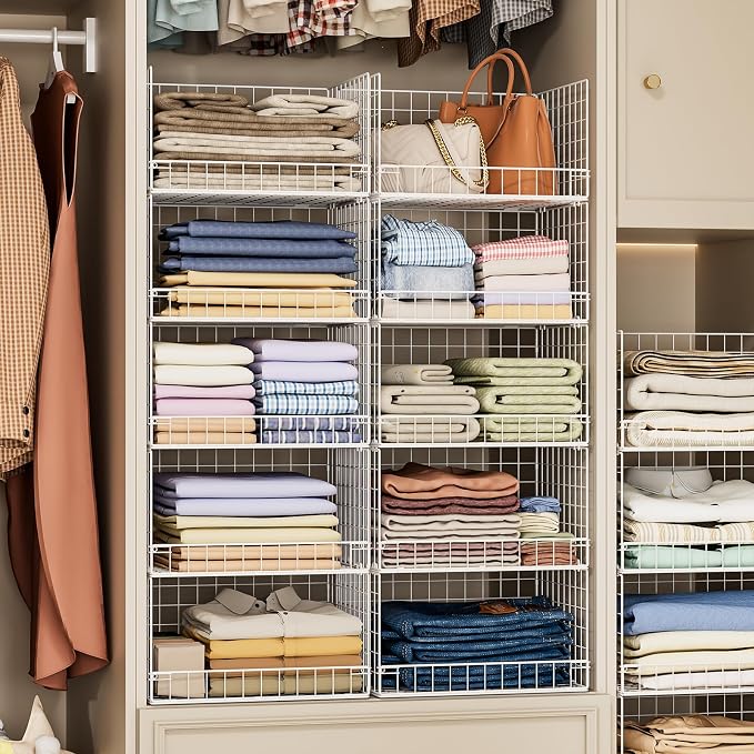 Yociyoga 5-Tier Stackable Closet Organizers and Storage Basket - Image 2