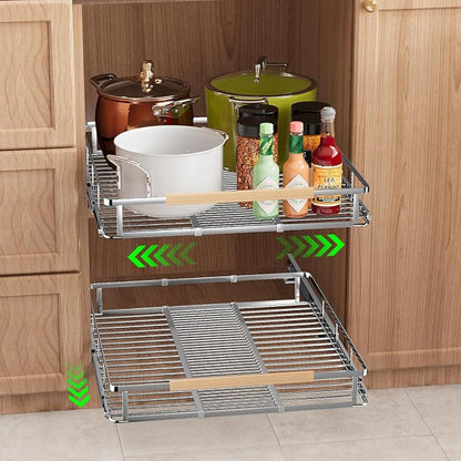 Expandable Pull Out Drawers for Cabinets, Kitchen Cabinet Slide Out Shelves - Image 5