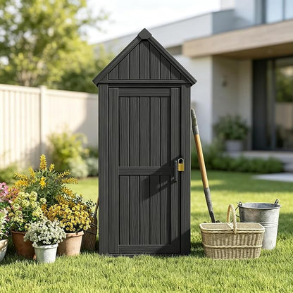 Bifanuo Deck Box Storage Shed Outdoor Storage Cabinet, Vertical Waterproof - Image 7