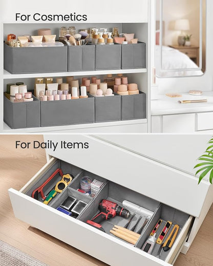 SONGMICS Drawer Organizer, Dresser Drawer Organizers, Foldable Fabric Storage - Image 7