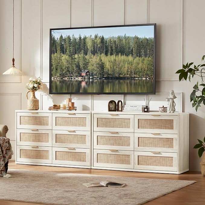 LEYAOYAO Rattan 6 Drawer Dresser by LEYAOYAO-Findtheshiningpointofyourideallife%EF%BC%81