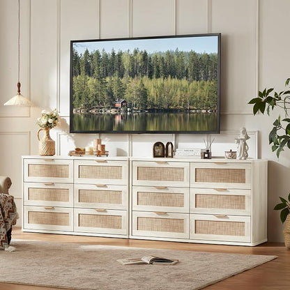 LEYAOYAO Rattan 6 Drawer Dresser by LEYAOYAO-Findtheshiningpointofyourideallife%EF%BC%81