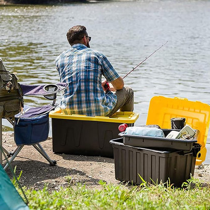 HOMZ 4-Pack Durabilt Tote, Heavy Duty Plastic Storage Bins - Image 9