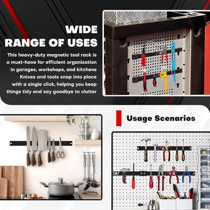 Magnetic Storage Organizer Tool Holder, Magnetic Tool Holder Strip, Shop and - Image 7