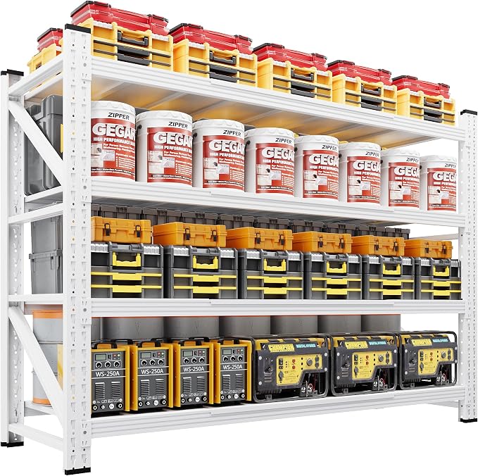 60" Wide Storage Shelves, 5000LBS Garage Shelving Heavy Duty, Standing Shelf by LISSIMO