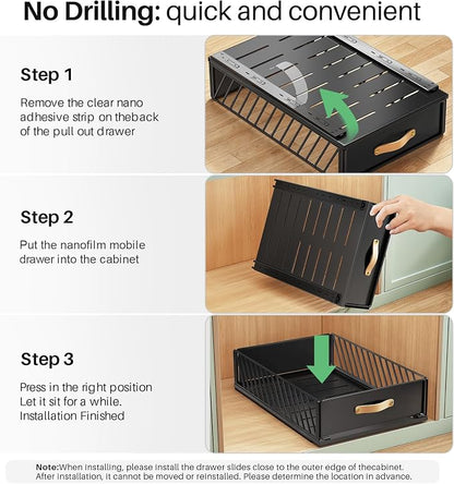 Pull out Cabinet Organizer, Heavy Duty Slide out Pantry Shelves Drawer Storage - Image 8