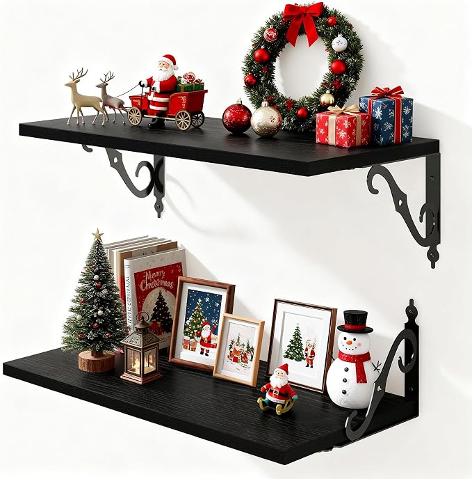 Floating Shelves for Wall, 12 Inch Deep Floating Shelf by FunMemories