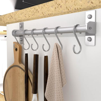 Dseap Kitchen Utensil Holder Hanger, Pot and Pan Rack Wall Mounted, Kitchen Rail - Image 3