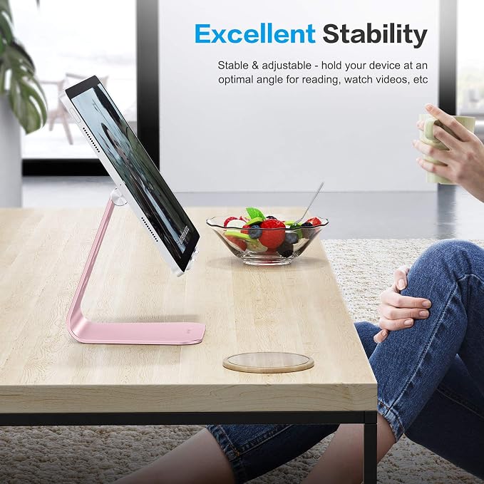 OMOTON Adjustable Tablet Stand for Desk, Upgraded Longer Arms for Greater - Image 6