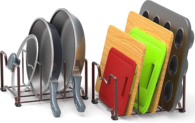 Simple Houseware Kitchen Cabinet Pantry and Bakeware Organizer Rack Holder by SimpleHouseware