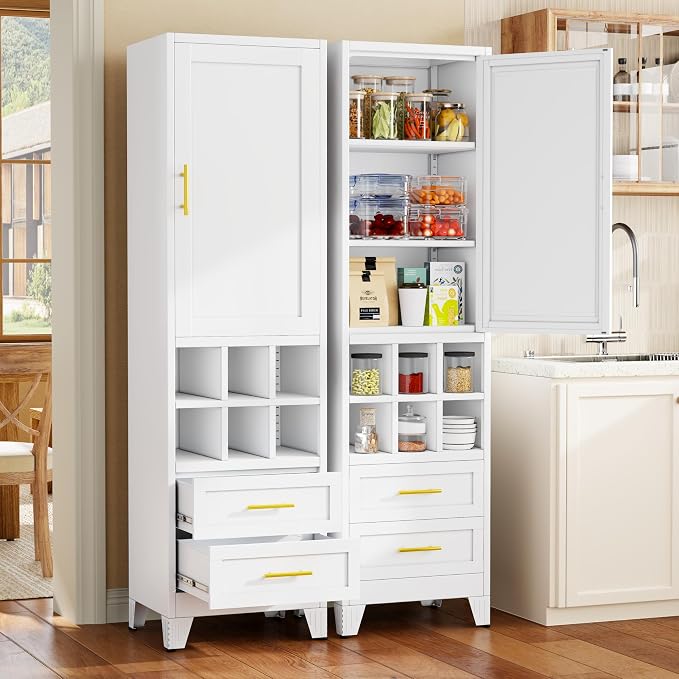 Tall Metal Narrow Storage Cabinet 67" H by BAOLIWO