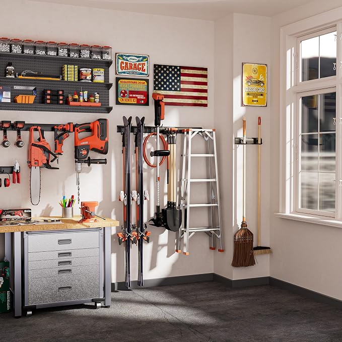 Garden Tool Organizer Wall Mount, 48 inches Tool Storage Rack - Image 7