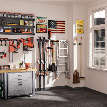 Garden Tool Organizer Wall Mount, 48 inches Tool Storage Rack - Image 7
