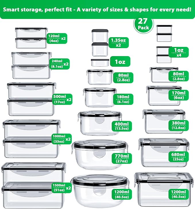 54 Pcs Food Storage Containers - Image 2