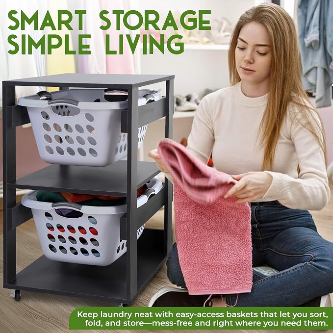 Laundry Basket Holder Shelf - Image 7