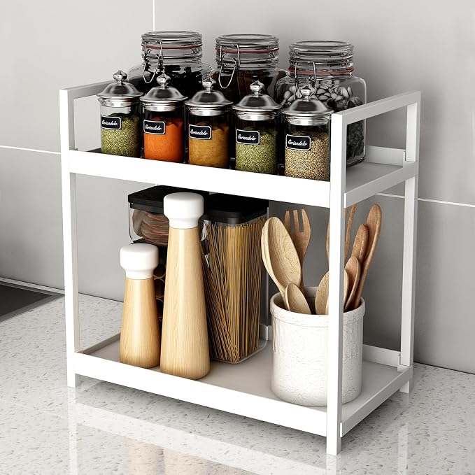 Bathroom Counter Organizer 2 Tier Vanity Storage Countertop Shelf Makeup - Image 4