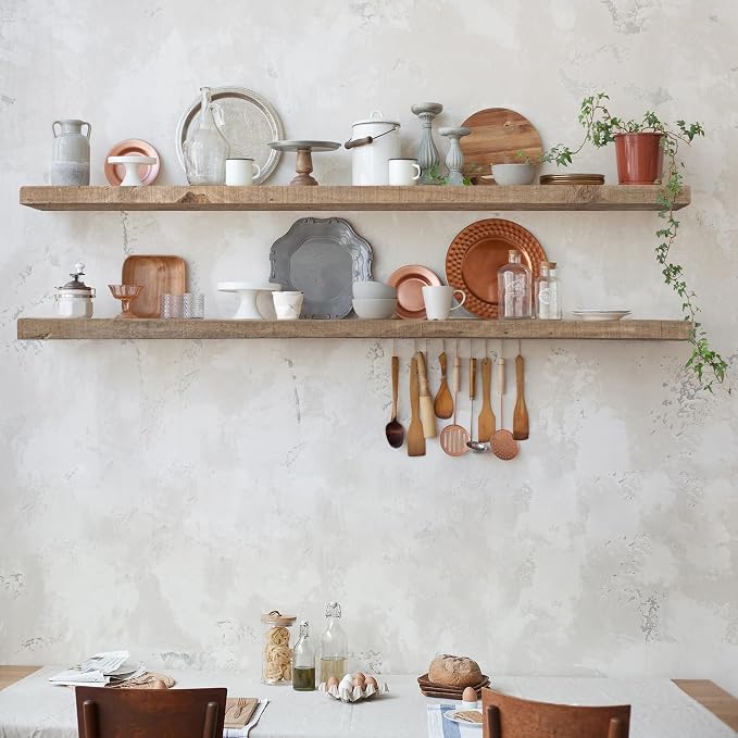 Floating Shelves | 8" Deep Rustic Reclaimed Barnwood Wall Hanging Shelves - Image 2