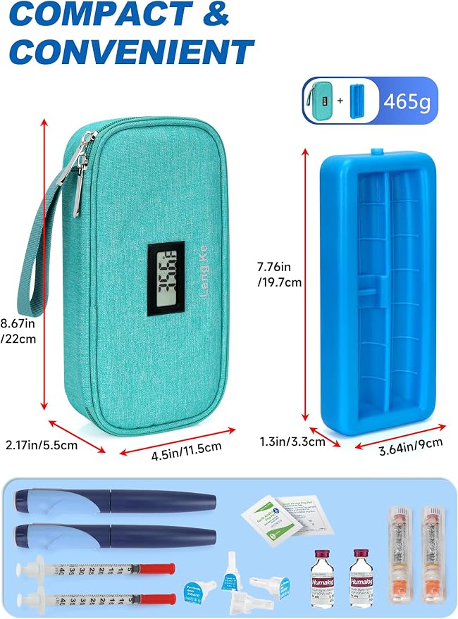 Insulin Cooler Travel Case, TSA Approved Refrigerated Medicine Travel Bag - Image 3