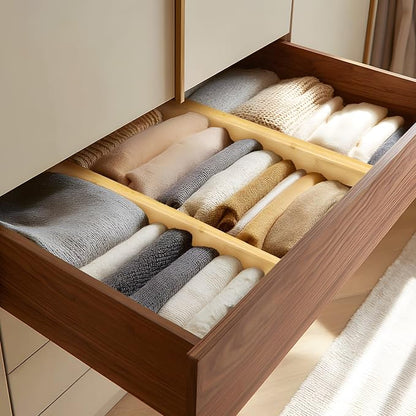 VaeFae 3 Pack Bamboo Drawer Dividers, Expandable Separators - Image 2