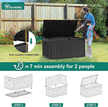 YITAHOME 90 Gallon Double-Wall Deck Box - Image 7