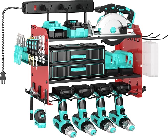 3 Layer Heavy Duty Power Tool Organizer Wall Mount by CFMASTER