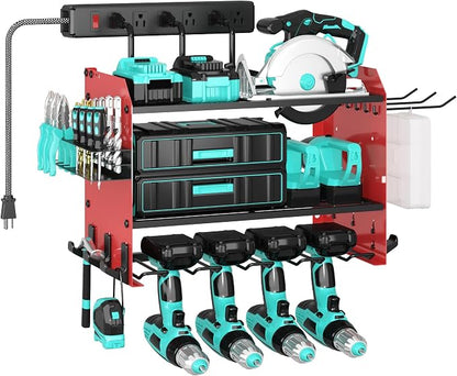 3 Layer Heavy Duty Power Tool Organizer Wall Mount by CFMASTER
