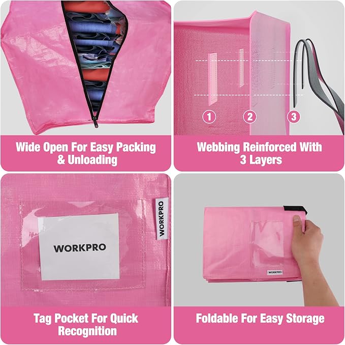 WORKPRO 6 Pack Extra Large Moving Bags - Image 5