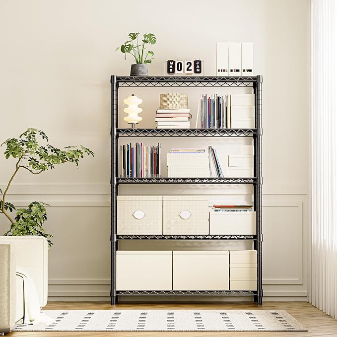 IZEUK 5-Tier Heavy Duty Metal Storage Shelving Unit, Adjustable Steel Wire Rack - Image 7