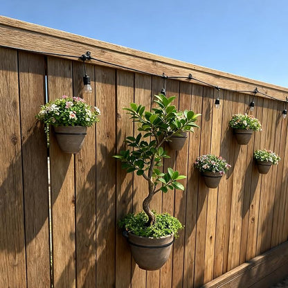 8 Inch Wall Plant Holder Set of 8, Metal Flower Pot Hangers, Wall Mounted - Image 7