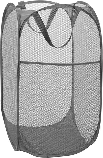 Deluxe Strong Mesh Pop up Laundry Hamper Basket by BATTOO