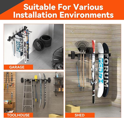 32" Ski & Snowboard Wall Rack – Heavy-Duty Wall Mounted Ski Storage - Image 5
