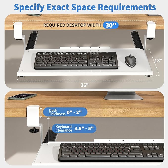 Keyboard Tray Under Desk - Image 4