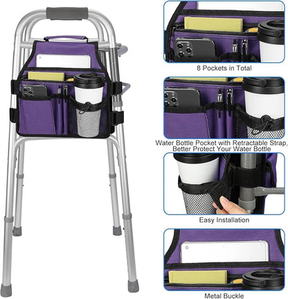 supregear Side Walker Bag, Walker Accessories Bag w/Cup Holder, Folding Walker - Image 3