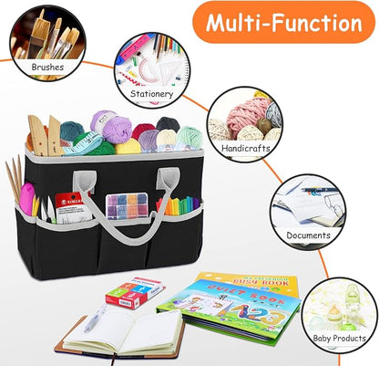ZKOO Art Supply Storage Organizer Caddy, Craft Tote Bags - Image 5