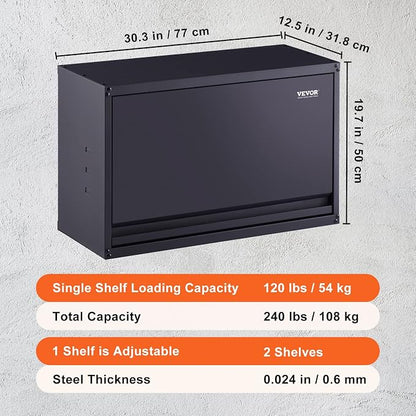 VEVOR Metal Storage Cabinet, 120lbs Load Capacity per Shelf, Press to Close & - Image 2