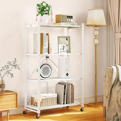 4-Tier Folding Metal Storage Rack - Image 2