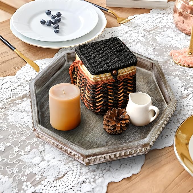Wooden Decorative Tray, Small Serving Tray - Image 3