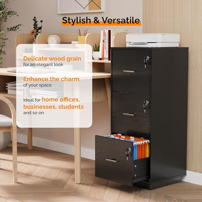 VINGLI 3 Drawer File Cabinet - Image 5