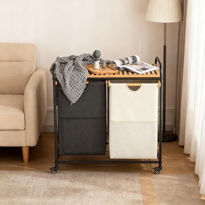 Laundry Sorter 2 Section, Laundry Hampers - Image 7