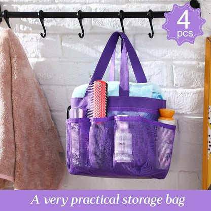 Hillban 4 Pcs Mesh Shower Caddy Portable Shower Caddy - Image 4