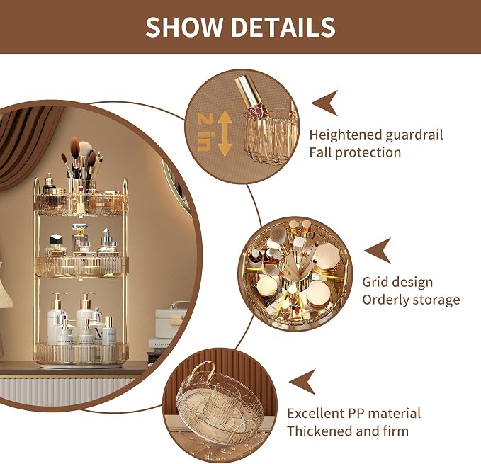 YCIA&DONE Rotating Makeup Organizer - Image 7