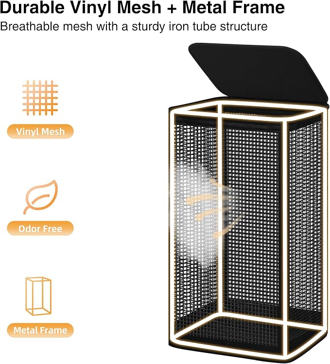 STO STO Laundry Hamper with Lid, 90L Large 1 Section Laundry Sorter, Laundry - Image 7