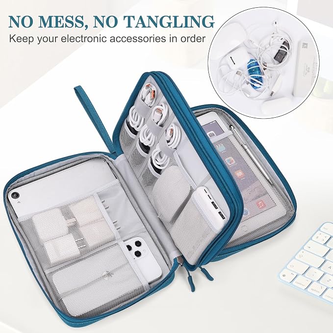 FYY Electronic Organizer, Extra Large Travel Cable Organizer Bag Pouch Portable - Image 5