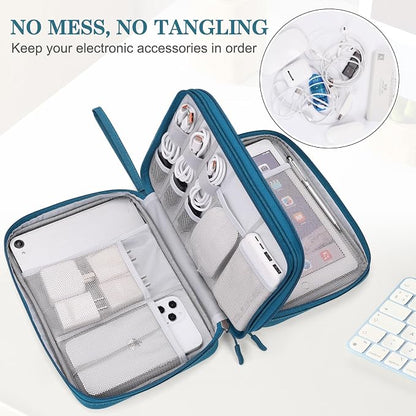 FYY Electronic Organizer, Extra Large Travel Cable Organizer Bag Pouch Portable - Image 5