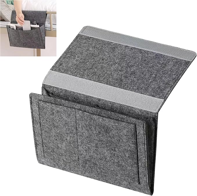 Bedside Caddy, 5 Pockets Felt Bedside Storage Organizer, Hanging Storage by GMYIAK