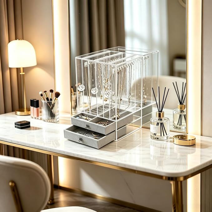 DOZZZ Acrylic Jewelry Organizer Box - Image 2