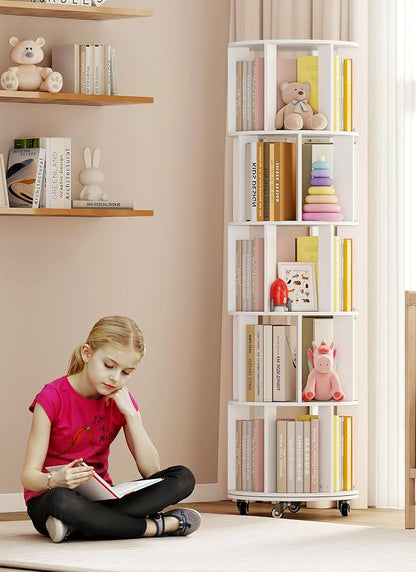 5 Tier 360° Rotating Bookshelf - Image 9