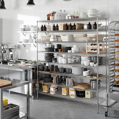 21" Deep x 72" Wide x 86" Height Wire Shelving Kit | 8-Tier | NSF Commercial - Image 4