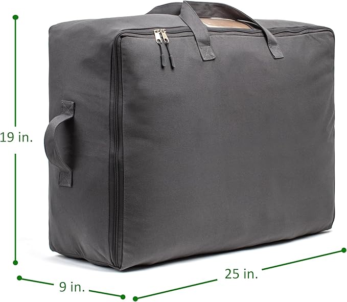 Soft Canvas Storage Bags with Zipper. Thick Breathable - Image 3